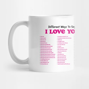 different ways to say i love you Mug